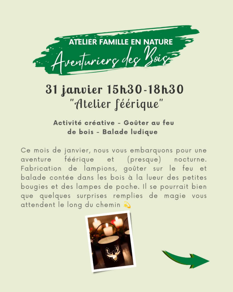 aventuriers des bois atelier féérique